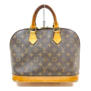 SALE! Vintage Louis Vuitton Alma PM Monogram Logo Leather Handbag Satchel Brown